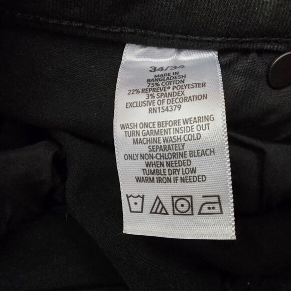 Aeropostale Aero Athletic Skinny Jeans Men's 34 x 34 Black Distressed NWT - Picture 4 of 16